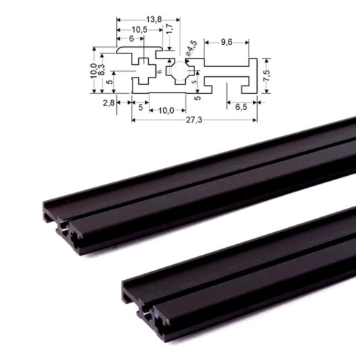 84HP Eurorack Rail ( Black) - Image 2